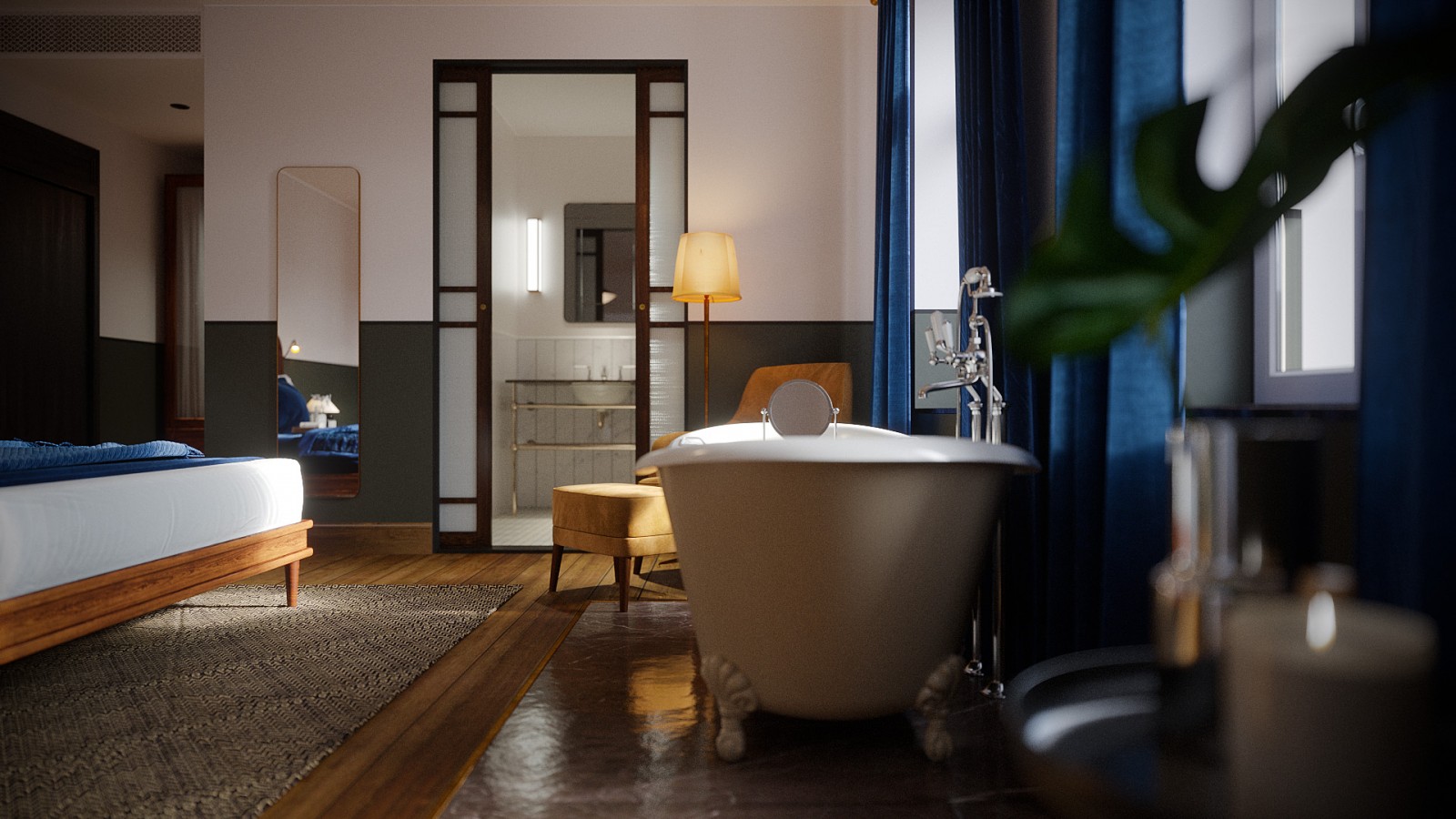 4pixos Sanders hotel bedroom